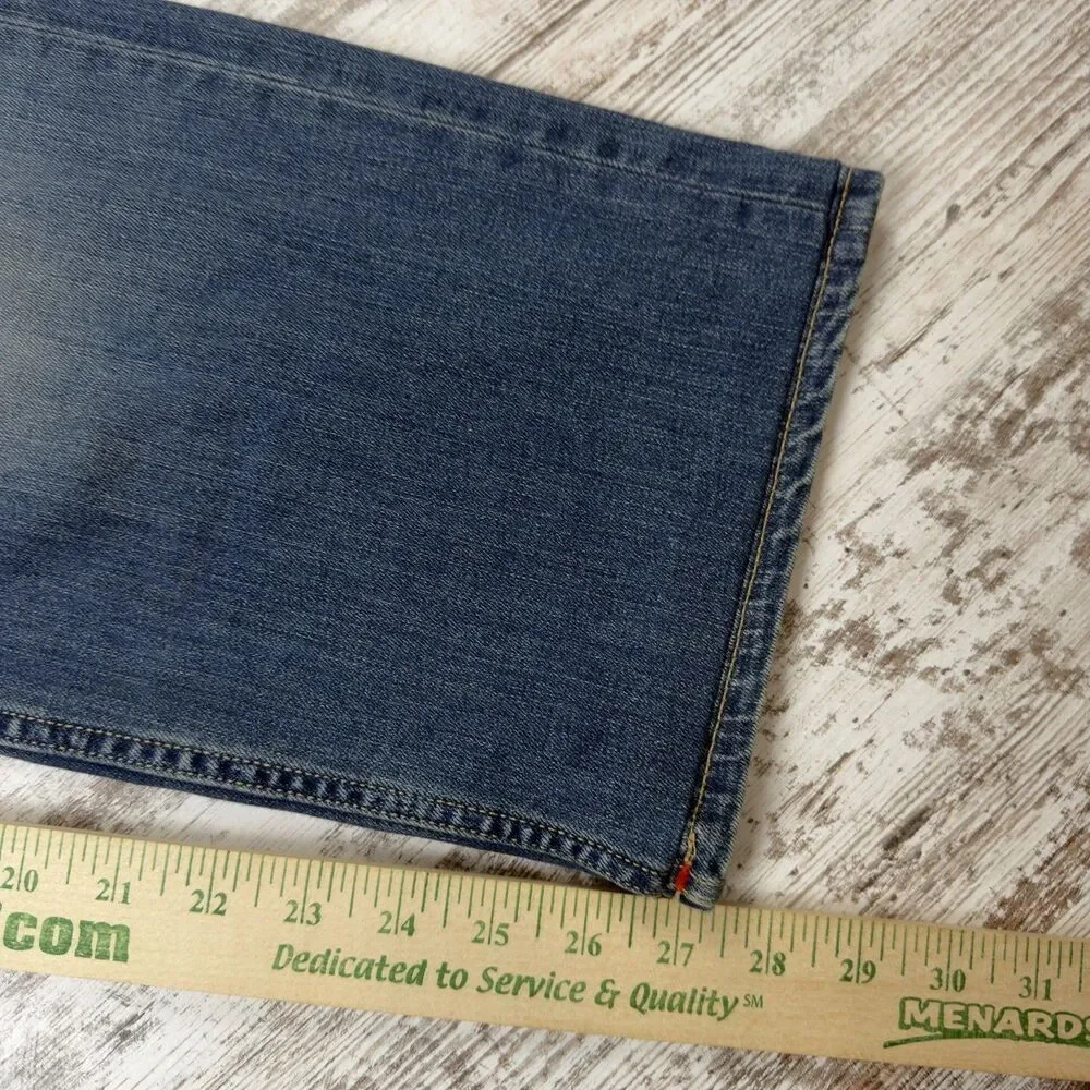 Robert Graham Classic Yates Jeans Mens 37x27 Blue Faded Straight Leg Denim